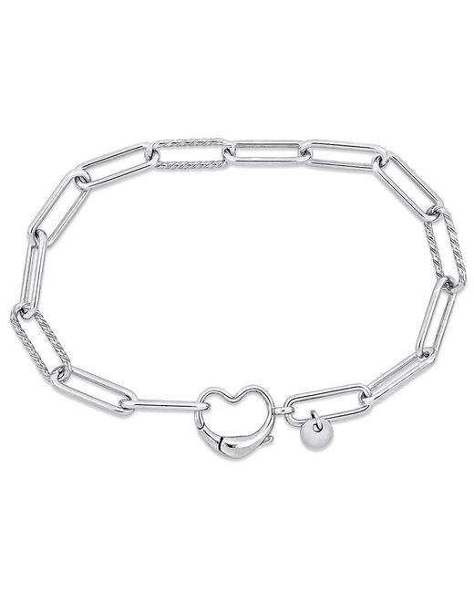 Amour Metallic Paper Clip Link Bracelet