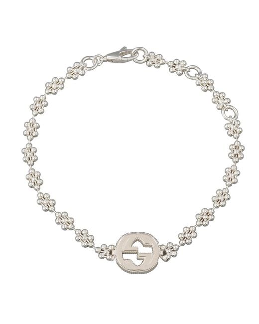 Gucci Metallic Interlocking G Sterling Bracelet