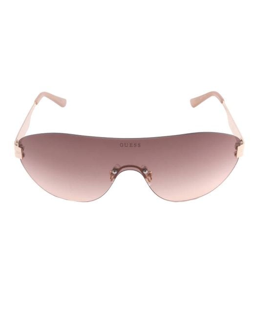 Guess Factory Brown Gradient Shield Sunglasses | Lyst Australia
