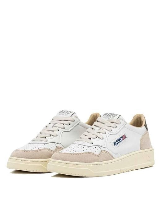 Autry White Medalist Low Sneakers for men