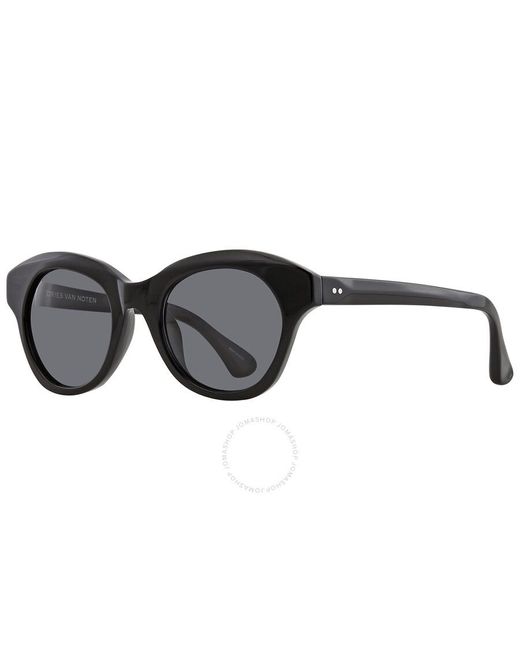 Dries Van Noten Black X Linda Farrow Grey Irregular Sunglasses Dvn123c1sun 48