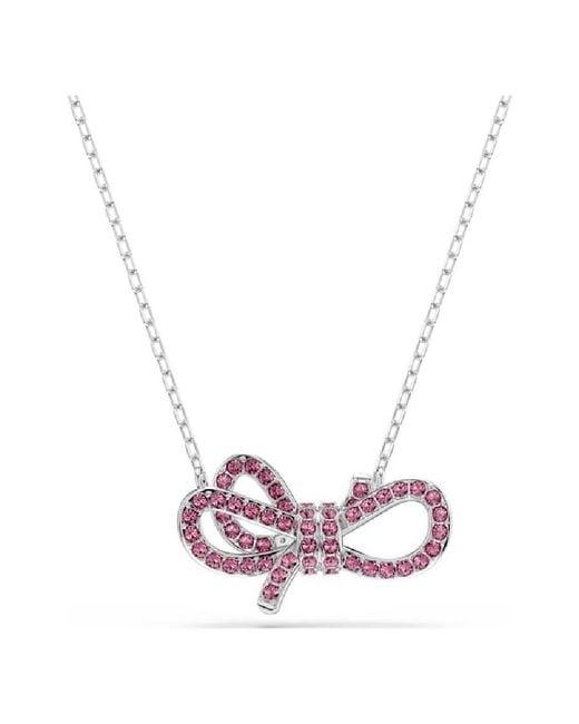 Swarovski Metallic Lifelong Bow Pendant Necklace