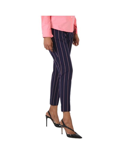 Victoria Beckham Blue Pants Midnight Side Opening Pant