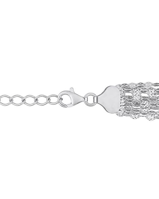 Amour White Multi-Strand Chain Necklace