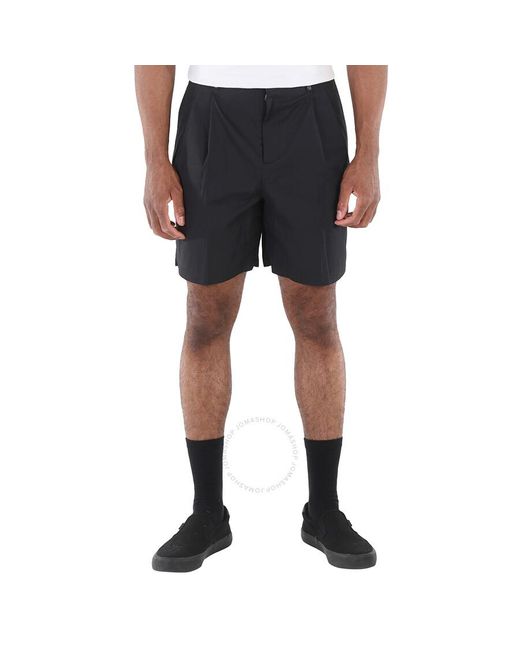 Burberry Black Technical Cotton Tailored Shorts for men