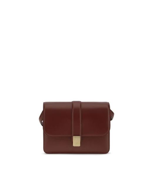 Khaite Brown Blake Shoulder Bag Bordeaux