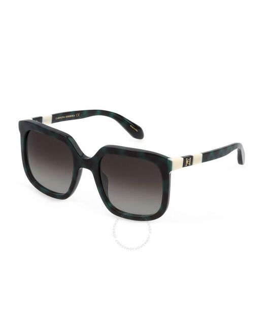 Carolina Herrera Black Grey Gradient Square Sunglasses Shn627m 0921 54