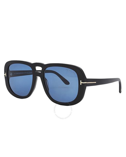 Tom Ford Billie Blue Pilot Sunglasses Ft1012 01v 56