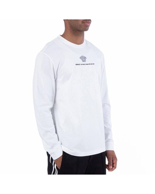 Versace White Medusa Milano Cotton T-Shirt for men