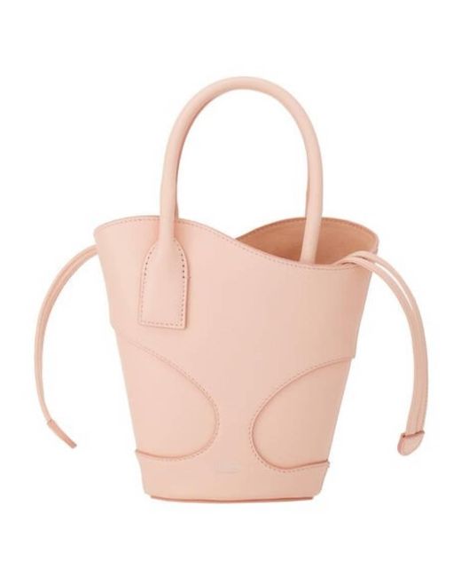 Ferragamo Pink Cut-Out Detailing Leather Tote Bag