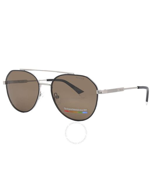 Polaroid Metallic Polarized Bronze Phantos Sunglasses Pld 4119/s/x 085k/sp 56 for men