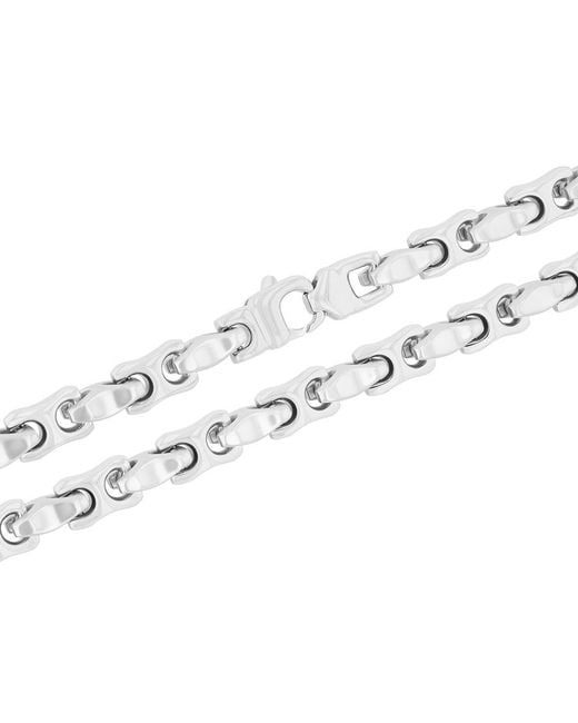 Robert Alton Metallic Stainless Steel 24' Inch Chain for men