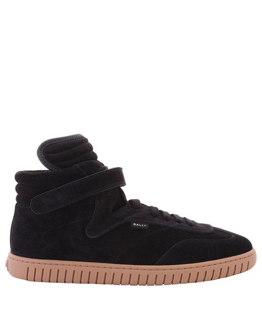 Bally Blue Parrel-Mid Suede High-Top Sneakers for men
