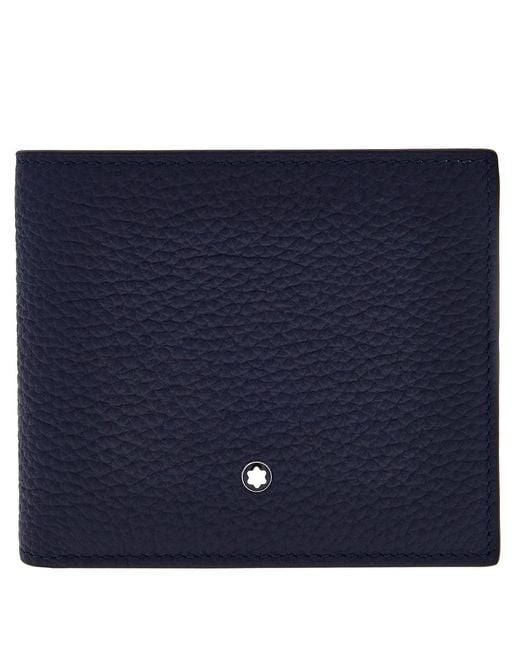 Montblanc Blue Grain Leather 8Cc Wallet for men
