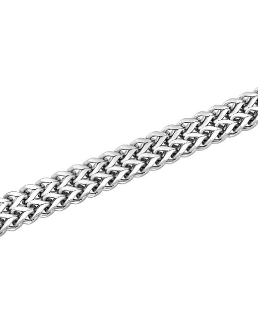 Robert Alton Metallic Stainless Steel Double Row Franco Bracelet for men