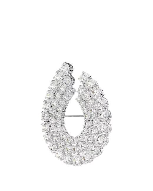 Swarovski Metallic Matrix Round Cut Crystal Brooch
