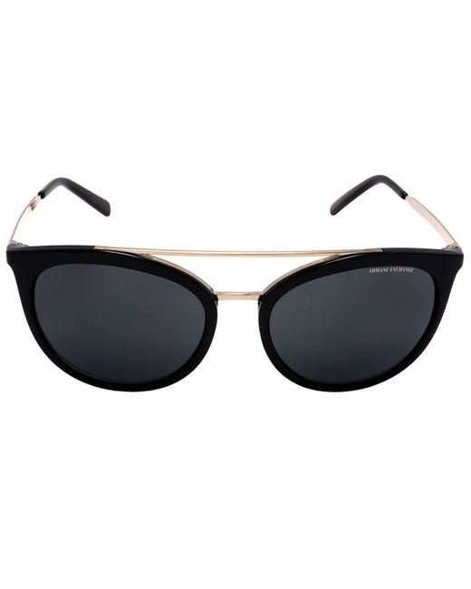 Armani Exchange Brown Grey Pilot Sunglasses