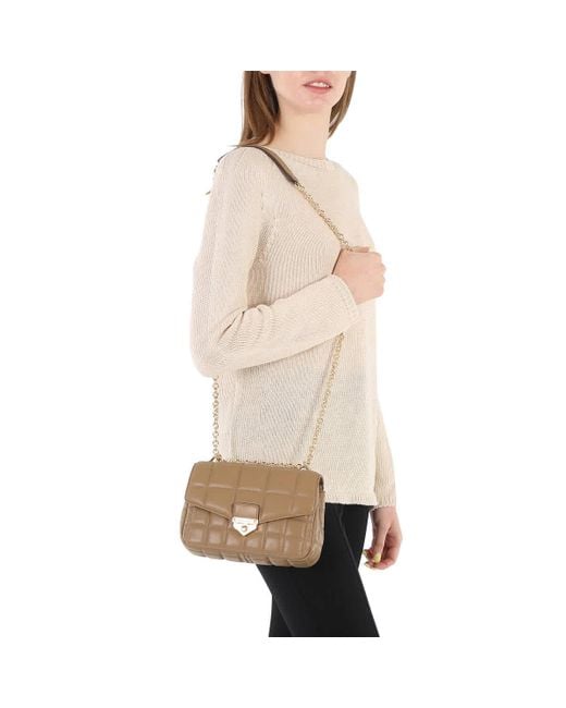 Michael Kors Soho Small Quilted Leather Shoulder Bag in Natural Lyst