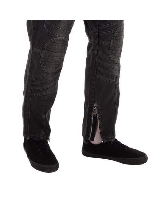Balmain Black Biker Mid-Rise Denim Jeans, Waist for men