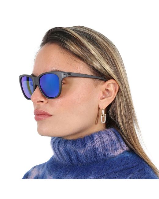 Oakley Holdout Sapphire Iridium Polarized Cat Eye Sunglasses 