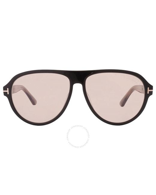Tom Ford Quincy Brown Pilot Sunglasses Ft1080 01e 59 for men