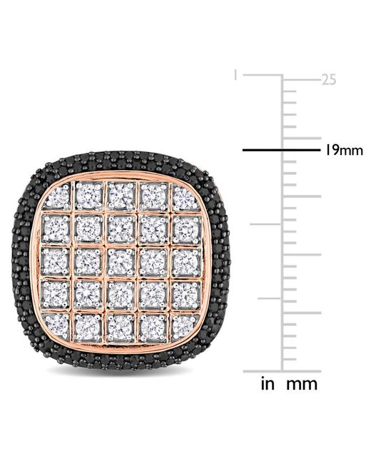 Amour Pink 7 Ct Tgw Sapphire And Spinel Square Cluster Cufflinks for men