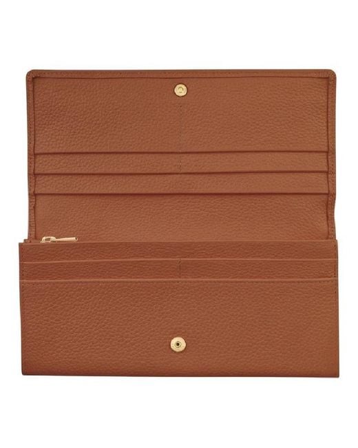 Longchamp Brown Continental Leather Wallet