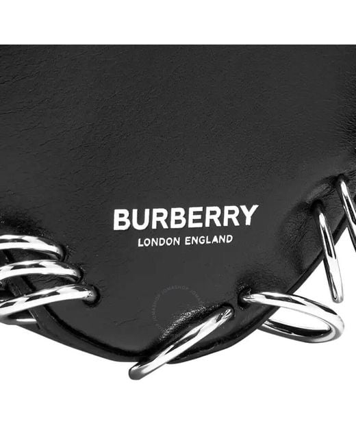 Burberry Black Small Rhombi Leather Shoulder Bag