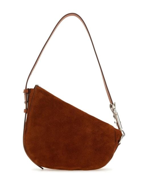 Burberry Brown Small Knight Zipped Shoulder Bag