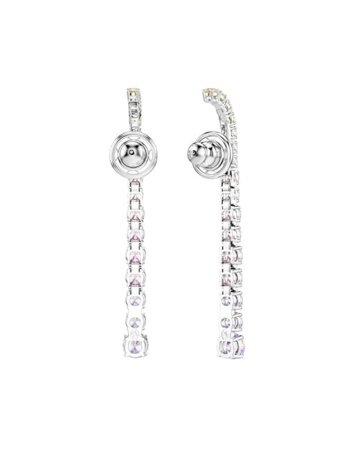 Swarovski White Matrix Rhodium-Plated Crystal Earrings