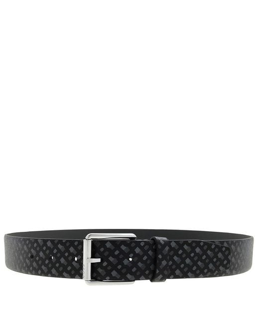Boss Black Monogram Leather Golf Belt, Cm for men