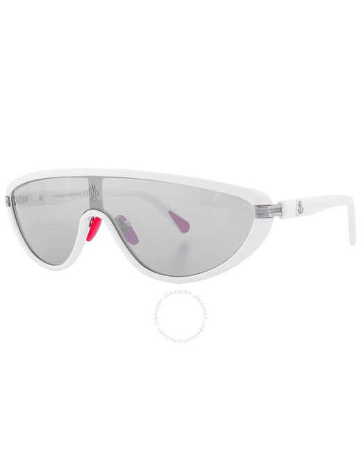 Moncler Gray Vitesse Smoke Flash Silver Shield Sunglasses Ml0239 21c 00