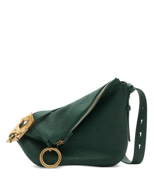 Burberry Green Knight Small Leather Shoulder Bag