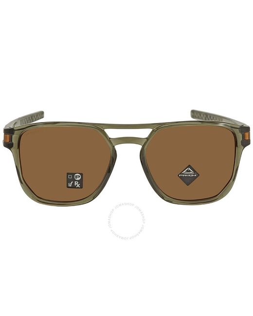 Oakley Brown Latch Beta Prizm Tungsten Square Sunglasses Oo9436 943603 54 for men