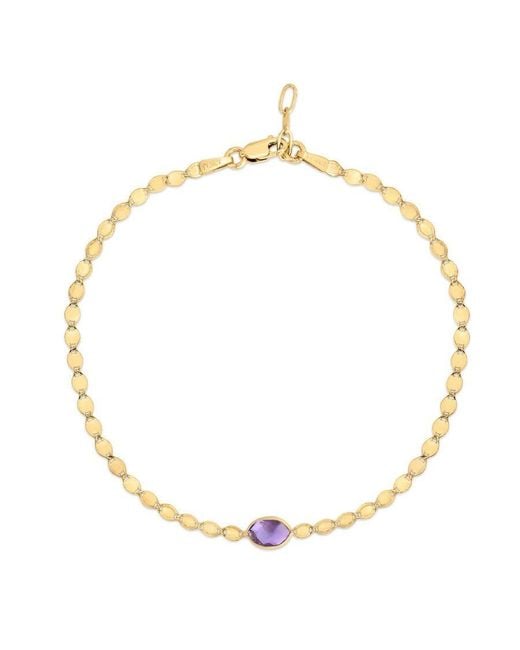 Tresorra Metallic 14K Amethyst Mirron Chain Bracelet