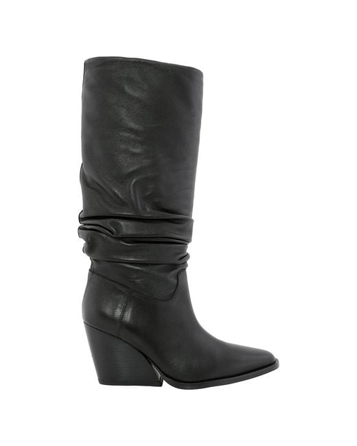 KENZO Black Billow Heel High-Top Boots, Brand Size 37 Us