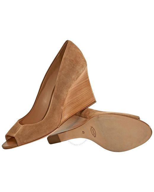 Tod's Brown S Wedge Light Tobacco