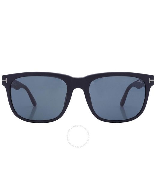 Tom Ford Blue Stephenson Dark Teal Square Sunglasses Ft0775 02n 56 for men
