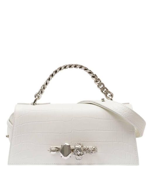 McQueen Metallic Jewelled Mini Shoulder Bag