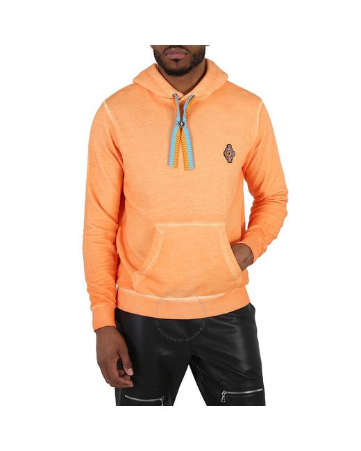 Marcelo Burlon Orange Sunset Cross Cotton Hoodie for men