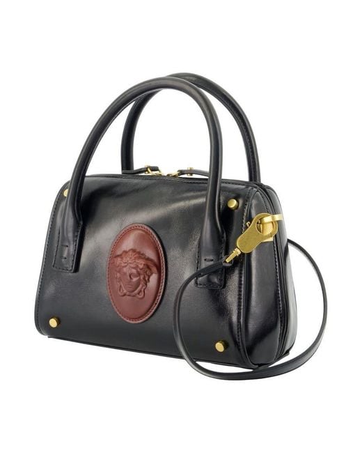Versace Black Boston Top Handle Bag
