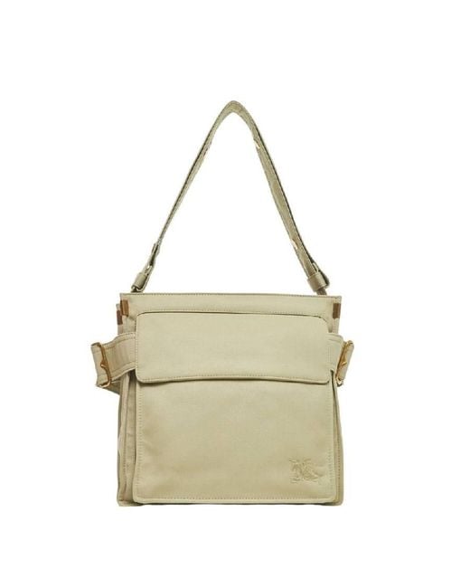 Burberry Green Logo Embroidered Small Trench Messenger Bag for men