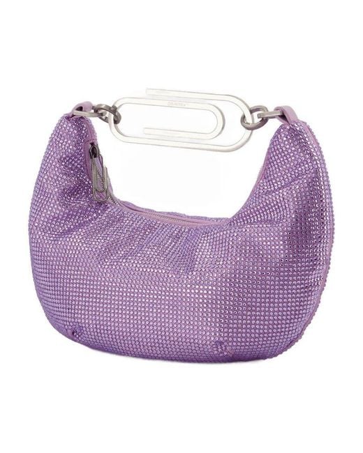 Off-White c/o Virgil Abloh Purple Binder Clip 20 Top Handle Bag