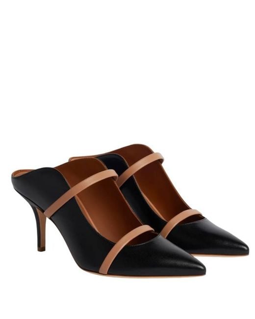 Malone Souliers Black Maureen 70 Leather Mules, Brand Size 36 Us