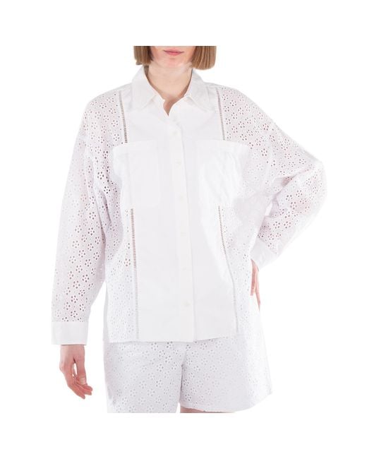 KENZO White Classic Collar Long Sleeve Shirt, Brand Size 42 (Us