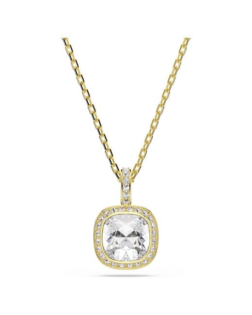 Swarovski Metallic Una Angelic Pendant, Cushion Cut, 18K Finish