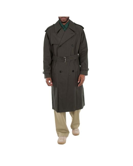 Burberry Black Castleford Gabardine Trench Coat, Brand Size 44 (Us for men