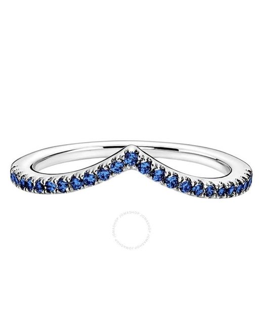 Pandora Blue Timeless Wish Sparkling Sterling Ring