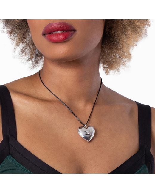 Céline Metallic Cur Triomphe Necklace