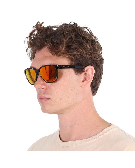 Oakley Brown Actuator Prizm Ruby Polarized Rectangular Sunglasses Oo9250 925005 57 for men